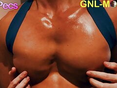 Hot Muscle Asian guy getting nipple played pec adoration