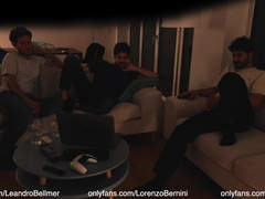 gay-for-pay buddy masturbates off with bum chum duo - real amateur
