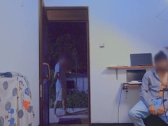 Faps Then Opens The Door Bare Spunk For Next door Stud