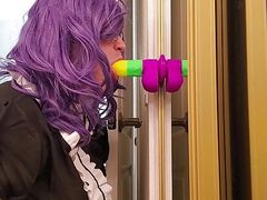 SometimesNiki maid practicing on dildo
