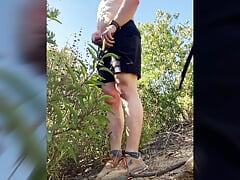 Pissing and stripping on a California mountain