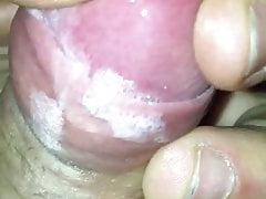 Creamy closeup precum & cumshot