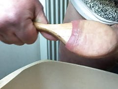 Saturday pissing - wooden spoon