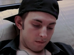 A Dude In A Baseball Cap Undresses And Jerks Off On The Couch
