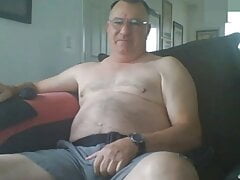 Daddy cums on cam