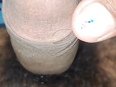 Showing hard and massive dick