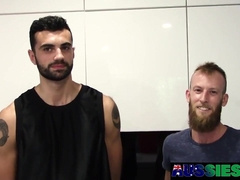 Bearded Tyla Tugs His Chisel Prompt While Eli Beats His Aussie Bum