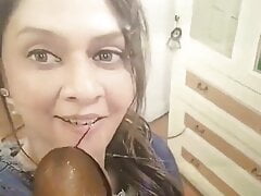 Black Cock Cum Tribute For Malaysian Actress Shaila Nair