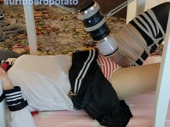 Trussed up Femboy is Tantalized by their Fucktoy