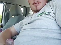 A verbale gay in his car 1