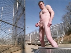 Gay outdoor, average body, gay masturbation