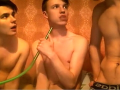 Three Horny Boys Taking Off Their Clothes