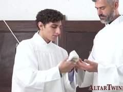 Religious teen sucking and riding