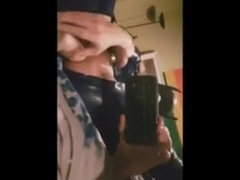 Dog comes without hands with big toy in his ass...