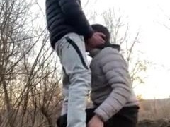 Outdoor twunks oral pleasure, plumbs condom-free and more jism in sportwear