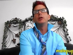 POV of kinky babysitter Jeff Drizzle putting make up on you