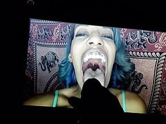 Open Wide Ebony Mouth Cum Tribute