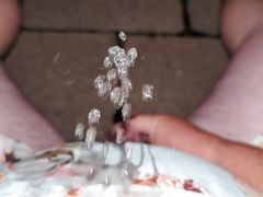 Piss Soaking Fat Crossdresser
