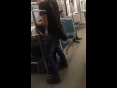 Asian twink get's BJ from older man in a subway 3