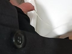 Pissing with uncut and small dick