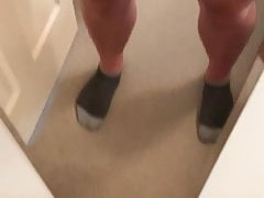Wearing A Piss Condom - Green Boxers