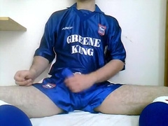 Jerking Off in footie kit (soccer uniform)