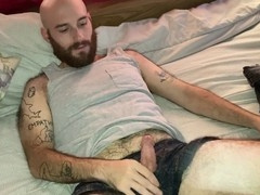 Hairy gay, bald bear, and hairy otter in a steamy encounter