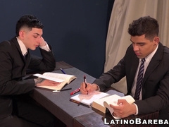 Buff Latinos Felix and Ilhan relentlessly bareback before jizzing