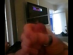 Massive Aussie cumshot