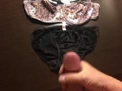 Heavy load on satin panties