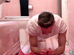 Mormon man works out and drains while showering solo