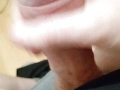 Bottom twink jerking off his big cock