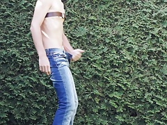 Public masturbation in Levi's 546 jeans
