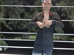 I piss in a parking lot