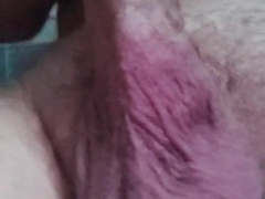 Hand-Job and humungous jizz shot in the shower