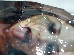 Vera the cumslut covered with cum & pee again