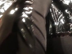 High Heels Play in Leggings on Plastic Bed