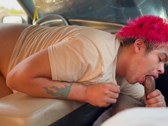 Fem man gulps co employees spunk after work