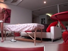 Naked gay gets massaged well