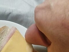 Johnnie Webb has lunch