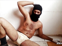 Sniffing dirty underwear
