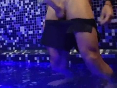 Kinky XXL Rod Jacking in Luxury Public Spa Sauna - High Risk Nearly Caught Gigantic Pop-shot
