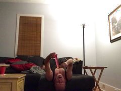 Dildo gagging sissy