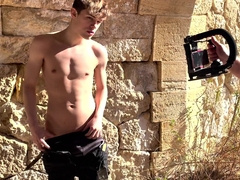 Insane youngster Wank Davis inhales three huge thick stiffys all at once