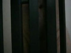 Cumshot in public place