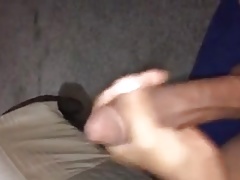 Stroking my thick cock once again...