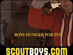 ScoutBoys Defined Scoutmaster barebacks lovely bald lad in tent