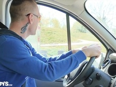 Young stud Liam Rose experiences raw gay sex with an older man