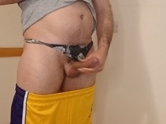 Middle-aged man enjoys solo pleasure on gay webcam