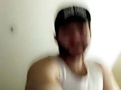 Antonio playing with his cock on house arrest